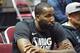 MISSISSAUGA, ON - JANUARY 12: Kendrick Perkins #21 of the Canton Charge sits on the bench during the NBA G-League Showcase game against the Northern Arizona Suns on January 12, 2018 at the Hershey Centre in Mississauga, Ontario Canada. NOTE TO USER: User expressly acknowledges and agrees that, by downloading and or using this photograph, user is consenting to the terms and conditions of Getty Images License Agreement. Mandatory Copyright Notice: Copyright 2018 NBAE (Photo by AJ Messier/NBAE via Getty Images)