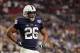 GLENDALE, AZ - DECEMBER 30: Running back Saquon Barkley #26 of the Penn State Nittany Lions walks on the field during the second half of the Playstation Fiesta Bowl against the Washington Huskies at University of Phoenix Stadium on December 30, 2017 in Glendale, Arizona. The Nittany Lions defeated the Huskies 35-28. (Photo by Christian Petersen/Getty Images)