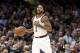 Cleveland Cavaliers' Derrick Rose drives against the Orlando Magic in the first half of an NBA basketball game, Thursday, Jan. 18, 2018, in Cleveland. (AP Photo/Tony Dejak)