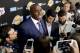 Magic Johnson, Los Angels Lakers President of Basketball Operations, talks during a news conference at an NBA basketball media day at the UCLA Health Training Center in El Segundo, Calif., Monday, Sept. 25, 2017. (AP Photo/Chris Carlson)