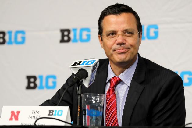 NEW YORK, NY - OCTOBER 19:  Nebraska Men's Basketball Head Coach Tim Miles speaks at the 2017 Big Ten Basketball Media Day at Madison Square Garden on October 19, 2017 in New York City.  (Photo by Abbie Parr/Getty Images)