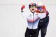 GANGNEUNG, SOUTH KOREA - FEBRUARY 10: Hyojun Lim of South Korea celebrates after winning the Men's 1500m Short Track Speed Skating final on day one of the PyeongChang 2018 Winter Olympic Games at Gangneung Ice Arena on February 10, 2018 in Gangneung, South Korea. (Photo by XIN LI/Getty Images)