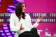 DANA POINT, CA - NOVEMBER 14: Hope Solo speaks onstage during the Fortune Most Powerful Women Next Gen conference at Monarch Beach Resort on November 14, 2017 in Dana Point, California. (Photo by Joe Scarnici/Getty Images for Fortune)