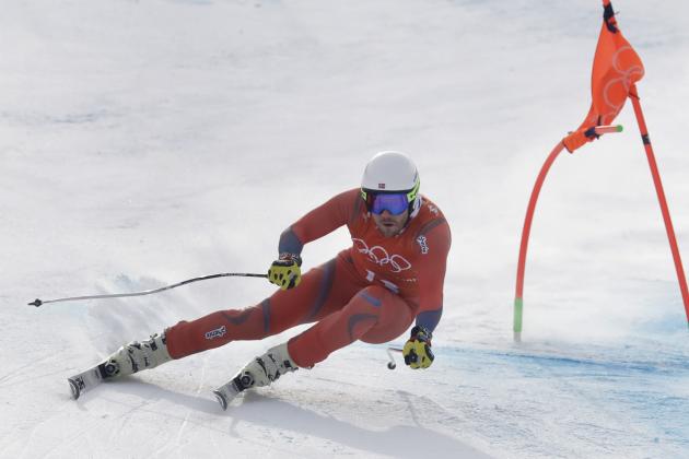 Norway's Kjetil Jansrud makes a turn during men's downhill training at the 2018 Winter Olympics in Jeongseon, South Korea, Saturday, Feb. 10, 2018. (AP Photo/Michael Probst)