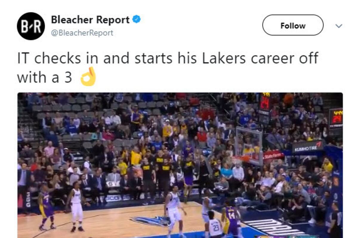 Isaiah Thomas Comes Off Bench Hits 3 Pointer In Lakers Debut News Isaiah Thomas Comes Off Bench Hits 3 Pointer In Lakers Debut News