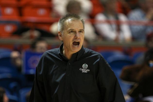 BOISE, ID - DECEMBER 31: Head coach Larry Eustachy of the Colorado State Rams shares his displeasure with a call during second half action against the Boise State Broncos on December 31, 2016 at Taco Bell Arena in Boise, Idaho. Boise State won the game 74-73. (Photo by Loren Orr/Getty Images)