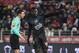 Nice's Italian forward Mario Balotelli (R) talks with French referee Nicolas Rainville (L) during the French L1 football match between Dijon (DFCO) and Nice (OGCN) on February 10, 2018, at the Gaston Gerard Stadium in Dijon, central France. / AFP PHOTO / PHILIPPE DESMAZES (Photo credit should read PHILIPPE DESMAZES/AFP/Getty Images)