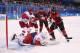 GANGNEUNG, SOUTH KOREA - FEBRUARY 11: Nadezhda Morozova #92 of Olympic Athlete from Russia attempts to make a save in the third period against Canada during the Women's Ice Hockey Preliminary Round - Group A game on day two of the PyeongChang 2018 Winter Olympic Games at Kwandong Hockey Centre on February 11, 2018 in Gangneung, South Korea. (Photo by Bruce Bennett/Getty Images)