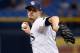 ST. PETERSBURG, FL - SEPTEMBER 29: Pitcher Jake Odorizzi #23 of the Tampa Bay Rays pitches during the first inning of a game against the Baltimore Orioles on September 29, 2017 at Tropicana Field in St. Petersburg, Florida. (Photo by Brian Blanco/Getty Images)