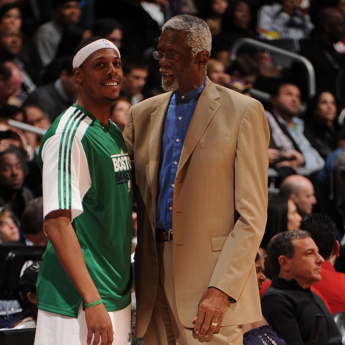 Bill Russell Congratulates Paul Pierce Before Celtics Jersey Retirement | Bleacher ...1200 x 1200