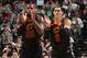 CLEVELAND, OH - FEBRUARY 11: LeBron James #23 and Jordan Clarkson #8 of the Cleveland Cavaliers celebrate during the game against the Boston Celtics on February 11, 2018 at TD Garden in Boston, Massachusetts. NOTE TO USER: User expressly acknowledges and agrees that, by downloading and or using this Photograph, user is consenting to the terms and conditions of the Getty Images License Agreement. Mandatory Copyright Notice: Copyright 2018 NBAE (Photo by Nathaniel S. Butler/NBAE via Getty Images)