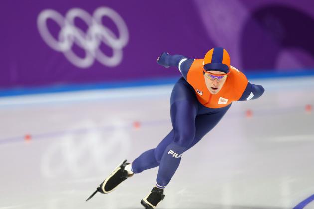 GANGNEUNG, SOUTH KOREA - FEBRUARY 10:  Ireen Wust of the Netherlands competes during the Women's Speed Skating 3000m on day one of the PyeongChang 2018 Winter Olympic Games at Gangneung Oval on February 10, 2018 in Gangneung, South Korea.  (Photo by Dean Mouhtaropoulos/Getty Images)