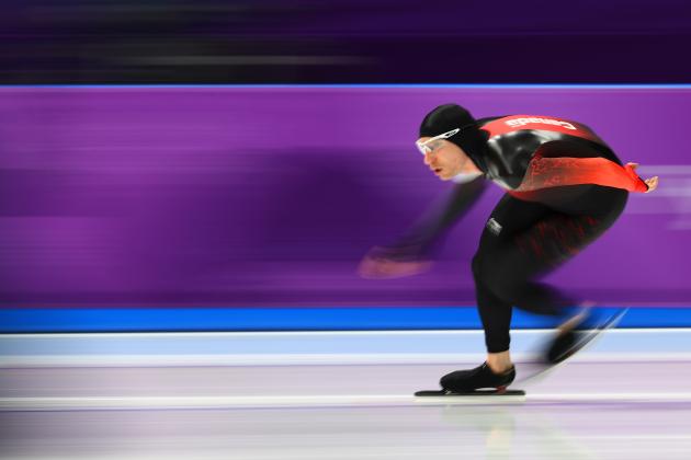 GANGNEUNG, SOUTH KOREA - FEBRUARY 11:  Ted-Jan Bloemen of Canada competes during the Men's 5000m Speed Skating event on day two of the PyeongChang 2018 Winter Olympic Games at Gangneung Oval on February 11, 2018 in Gangneung, South Korea.  (Photo by Dean Mouhtaropoulos/Getty Images)