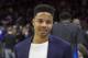 Philadelphia 76ers' Markelle Fultz looks on following the third overtime period of an NBA basketball game against the Oklahoma City Thunder, Friday, Dec. 15, 2017, in Philadelphia. The Thunder won 119-117 in triple overtime. (AP Photo/Chris Szagola)