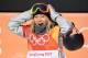 PYEONGCHANG-GUN, SOUTH KOREA - FEBRUARY 13: Chloe Kim of the United States reacts to her first run score during the Snowboard Ladies' Halfpipe Final on day four of the PyeongChang 2018 Winter Olympic Games at Phoenix Snow Park on February 13, 2018 in Pyeongchang-gun, South Korea. (Photo by David Ramos/Getty Images)