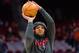 CLEVELAND, OH - FEBRUARY 3: Troy Williams #5 of the Houston Rockets warms up prior to the game against the Cleveland Cavaliers at Quicken Loans Arena on February 3, 2018 in Cleveland, Ohio. NOTE TO USER: User expressly acknowledges and agrees that, by downloading and or using this photograph, User is consenting to the terms and conditions of the Getty Images License Agreement. (Photo by Jason Miller/Getty Images)
