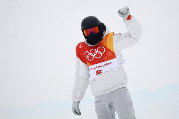 PYEONGCHANG-GUN, SOUTH KOREA - FEBRUARY 14:  Shaun White of the United States reacts after his second run during the Snowboard Men's Halfpipe Final on day five of the PyeongChang 2018 Winter Olympics at Phoenix Snow Park on February 14, 2018 in Pyeongchang-gun, South Korea.  (Photo by Cameron Spencer/Getty Images)
