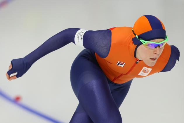 GANGNEUNG, SOUTH KOREA - FEBRUARY 14:  Jorien Ter Mors of the Netherlands competes during the Ladies' 1000m Speed Skating on day five of the PyeongChang 2018 Winter Olympics at Gangneung Oval on February 14, 2018 in Gangneung, South Korea.  (Photo by Jamie Squire/Getty Images)