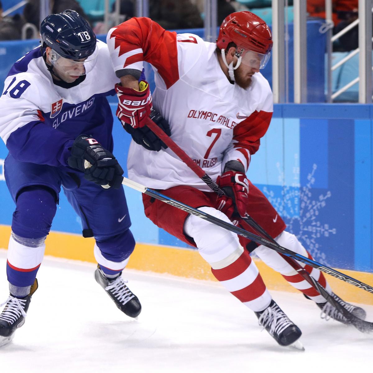 Russian Athletes Upset in 2018 Olympics Hockey Opener, Lose 3-2 to ...