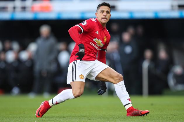 NEWCASTLE UPON TYNE, ENGLAND - FEBRUARY 11: Alexis Sanchez of Manchester United during the Premier League match between Newcastle United and Manchester United at St. James Park on February 11, 2018 in Newcastle upon Tyne, England. (Photo by Robbie Jay Barratt - AMA/Getty Images)