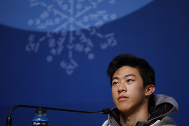 USA's figure skater Nathan Chen addresses a press conference during the Pyeongchang 2018 Winter Olympic Games in Pyeongchang on February 15, 2018.  / AFP PHOTO / David GANNON        (Photo credit should read DAVID GANNON/AFP/Getty Images)