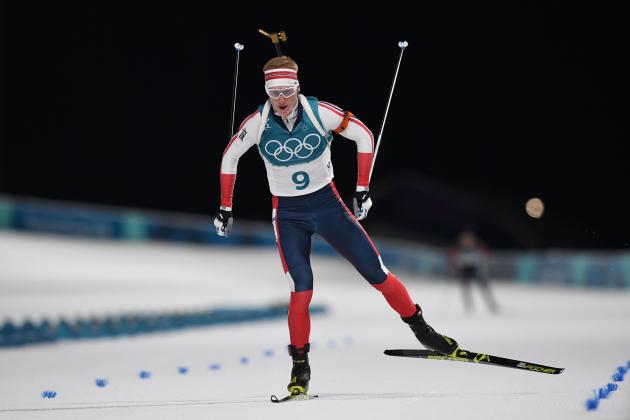 Norway's Johannes Thingnes Boe competes in the men's 20km individual biathlon event during the Pyeongchang 2018 Winter Olympic Games on February 15, 2018, in Pyeongchang. / AFP PHOTO / FRANCK FIFE (Photo credit should read FRANCK FIFE/AFP/Getty Images)