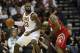 HOUSTON, TX - NOVEMBER 09: LeBron James #23 of the Cleveland Cavaliers controls the ball against James Harden #13 of the Houston Rockets in the first half at Toyota Center on November 09, 2017 in Houston, Texas. NOTE TO USER: User expressly acknowledges and agrees that, by downloading and or using this photograph, User is consenting to the terms and conditions of the Getty Images License Agreement. (Photo by Tim Warner/Getty Images)