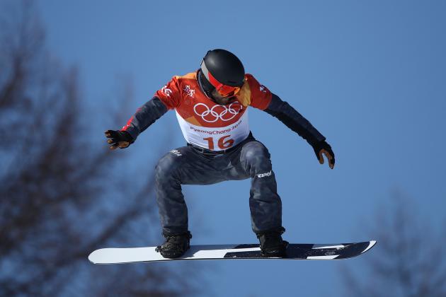 PYEONGCHANG-GUN, SOUTH KOREA - FEBRUARY 15:  Markus Schairer of Austria competes during the Men's Snowboard Cross Seeding on day six of the PyeongChang 2018 Winter Olympic Games at Phoenix Snow Park on February 15, 2018 in Pyeongchang-gun, South Korea.  (Photo by Cameron Spencer/Getty Images)