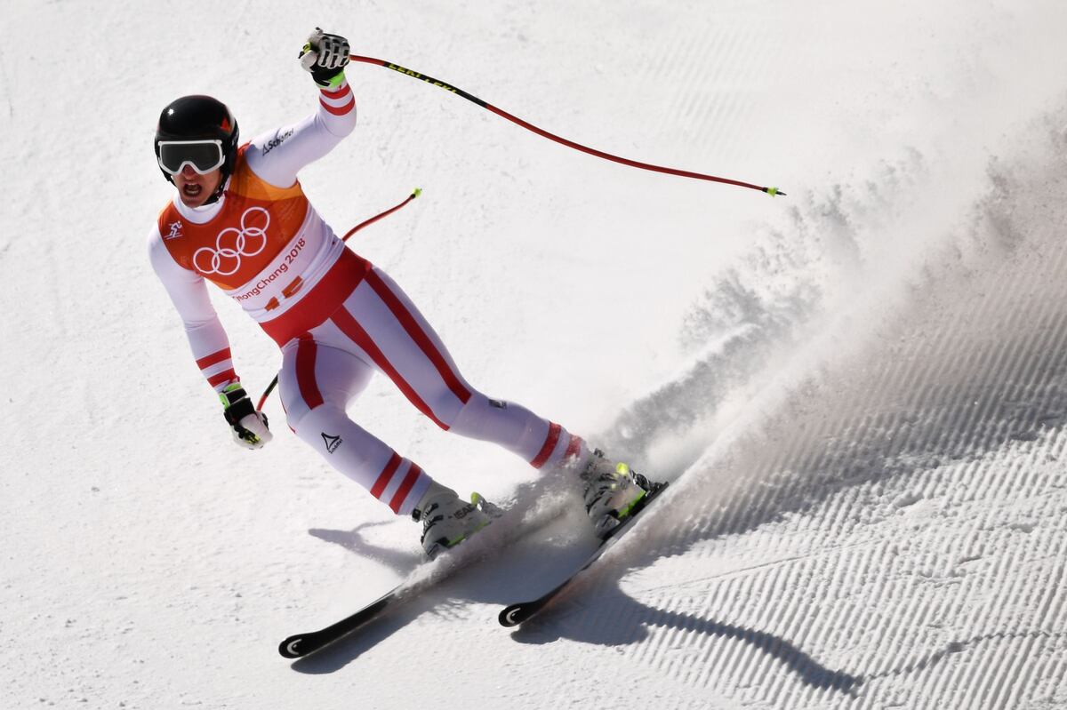 Olympic Men's Alpine Skiing Results 2018 Matthias Mayer Wins SuperG