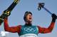 Switzerland's Dario Cologna celebrates as he wins gold at the finish line during the men's 15km cross country freestyle at the Alpensia cross country ski centre during the Pyeongchang 2018 Winter Olympic Games on February 16, 2018 in Pyeongchang. / AFP PHOTO / FRANCK FIFE (Photo credit should read FRANCK FIFE/AFP/Getty Images)