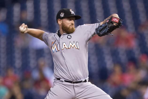 PHILADELPHIA, PA - SEPTEMBER 13: Dan Straily #58 of the Miami Marlins throws a pitch in the bottom of the first inning against the Philadelphia Phillies at Citizens Bank Park on September 13, 2017 in Philadelphia, Pennsylvania. (Photo by Mitchell Leff/Getty Images)