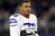 Dallas Cowboys' Greg Hardy (76) stands not he field as he warms up before an NFL football game agaisnt the Philadelphia Eagles on Sunday, Nov. 8, 2015, in Arlington, Texas. (AP Photo/Brandon Wade)