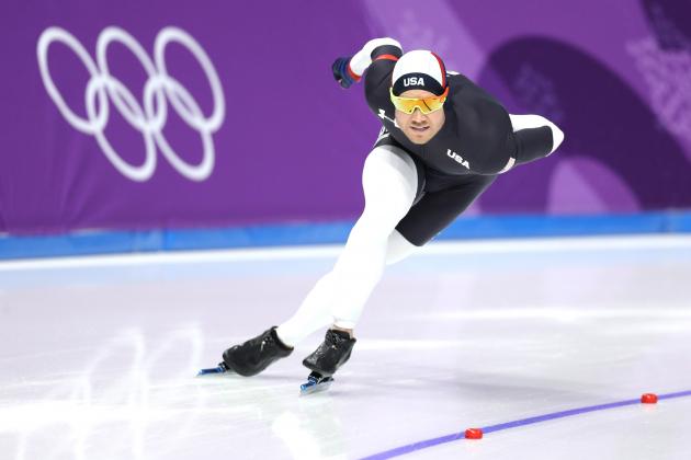 GANGNEUNG, SOUTH KOREA - FEBRUARY 13:  Joey Mantia of the United States competes during the Men's 1500m Speed Skating on day four of the PyeongChang 2018 Winter Olympic Games at Gangneung Oval  on February 13, 2018 in Gangneung, South Korea.  (Photo by Maddie Meyer/Getty Images)