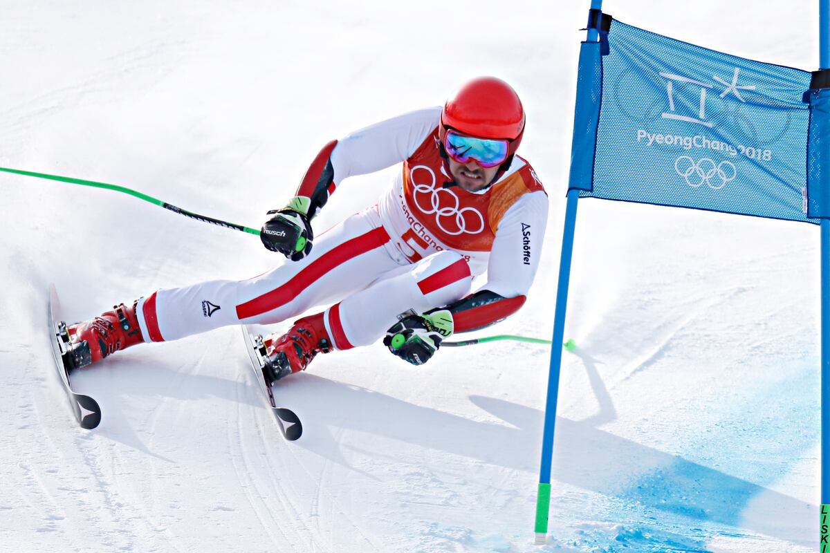 Olympic Men's Alpine Skiing Results 2018 Marcel Hirscher Wins Giant