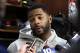 ARCHIVO - Foto del 25 de enero de 2018, en la que el cornerback Malcolm Butler de los Patriots de Nueva Inglaterra responde a preguntas de la prensa. (AP Foto/Steven Senne)