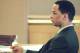 FILE - This Jan. 3, 2001, file photo shows former Carolina Panthers football player Rae Carruth sitting at the defense table during his trial in Charlotte, N.C. Lawyers for Carruth are asking a federal appeals court to reconsider his conviction for plotting to kill his pregnant girlfriend. A three-judge panel of the 4th U.S. Circuit Court of Appeals in Richmond, VA., will hear oral arguments in the case Tuesday, Oct. 26, 2010. (AP Photo/Jeff Siner, Pool, File)