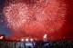 Fireworks detonate after the Olympic flame was lit during the opening ceremony of the 2018 Winter Olympics in Pyeongchang, South Korea, Friday, Feb. 9, 2018. (Sean Haffey/Pool Photo via AP)