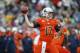 North Squad quarterback Josh Allen of Wyoming (17) during the first half of the Senior Bowl college football game in Mobile, Ala.,Saturday, Jan. 27, 2018. (AP Photo/Brynn Anderson)