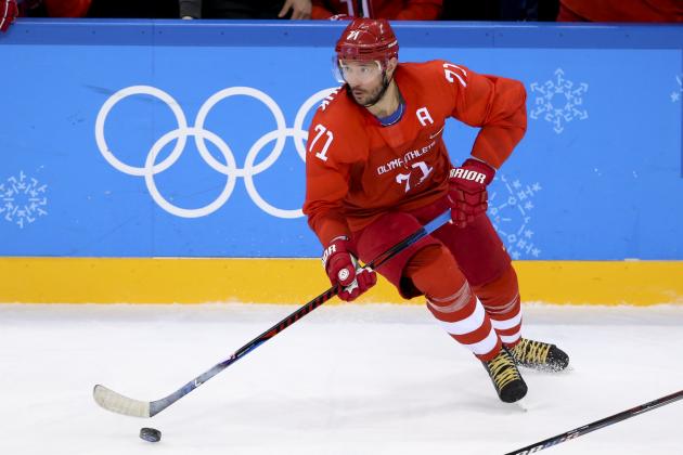GANGNEUNG, SOUTH KOREA - FEBRUARY 17:  Ilya Kovalchuk of OAR during the Men's Ice Hockey Preliminary Round between USA and Olympic Athletes from Russia at Gangneung Hockey Centre on February 17, 2018 in Gangneung, South Korea. (Photo by Jean Catuffe/Getty Images)