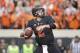 STILLWATER, OK - NOVEMBER 04: Quarterback Mason Rudolph #2 of the Oklahoma State Cowboys looks to throw against the Oklahoma Sooners at Boone Pickens Stadium on November 4, 2017 in Stillwater, Oklahoma. Oklahoma defeated Oklahoma State 62-52. (Photo by Brett Deering/Getty Images)