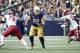 SOUTH BEND, IN - SEPTEMBER 02: Mike McGlinchey #68 of the Notre Dame Fighting Irish in action during a game against the Temple Owls at Notre Dame Stadium on September 2, 2017 in South Bend, Indiana. The Irish won 49-16. (Photo by Joe Robbins/Getty Images)
