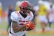South Squad running back Rashaad Penny of San Diego State (20) in action during South team's practice for Saturday's Senior Bowl college football game in Mobile, Ala.,Wednesday, Jan. 24, 2018. (AP Photo/Butch Dill)
