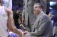 Kentucky head coach John Calipari directs his team during an NCAA college basketball game against Alabama, Saturday, Feb. 16, 2018, in Lexington, Ky. Kentucky won 81-71.(AP Photo/James Crisp)