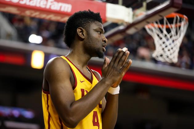 LOS ANGELES, CA - JANUARY 24:  Chimezie Metu #4 of the USC Trojans looks on against the Stanford Cardinal during a NCAA PAC12 college basketball game at Galen Center on January 24, 2018 in Los Angeles, California.  (Photo by Cassy Athena/Getty Images)
