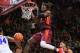 BLACKSBURG, VA - FEBRUARY 26: Chris Clarke #15 of the Virginia Tech Hokies celebrates after dunking against the Duke Blue Devils in the second half at Cassell Coliseum on February 26, 2018 in Blacksburg, Virginia. (Photo by Lauren Rakes/Getty Images)