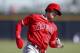 Los Angeles Angels' Shohei Ohtani runs to third base during the third inning of a spring training baseball game against the San Diego Padres, Monday, Feb. 26, 2018, in Peoria, Ariz. (AP Photo/Charlie Neibergall)