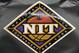 An NIT logo on the back of a chair during the second half of an NIT college basketball game in Charlottesville, Va., Tuesday, March 19, 2013. Virginia won 67-56. (AP Photo/Steve Helber)