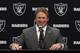 ALAMEDA, CA - JANUARY 09: Oakland Raiders new head coach Jon Gruden speaks during a news conference at Oakland Raiders headquarters on January 9, 2018 in Alameda, California. Jon Gruden has returned to the Oakland Raiders after leaving the team in 2001. (Photo by Justin Sullivan/Getty Images)