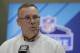 Cleveland Browns general manager John Dorsey speaks during a press conference at the NFL football scouting combine in Indianapolis, Thursday, March 1, 2018. (AP Photo/Michael Conroy)