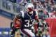 New England Patriots running back Dion Lewis runs against the Jacksonville Jaguars during the AFC Championship NFL football game at Gillette Stadium in Foxborough, Mass. Sunday, Jan. 21, 2018. (AP Photo/Winslow Townson)